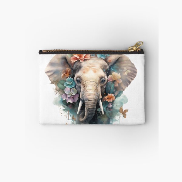 Item preview, Boho Elephant Floral Watercolor designed and sold by EnchantInk.