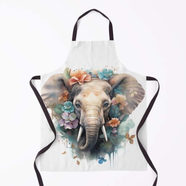 Item preview, Boho Elephant Floral Watercolor designed and sold by EnchantInk.