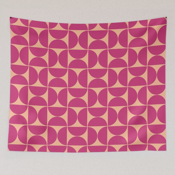 Item preview, Mid-Century Modern Pattern No.80 Mini - Peach Fuzz and Pink Yarrow designed and sold by Zoltan Ratko.