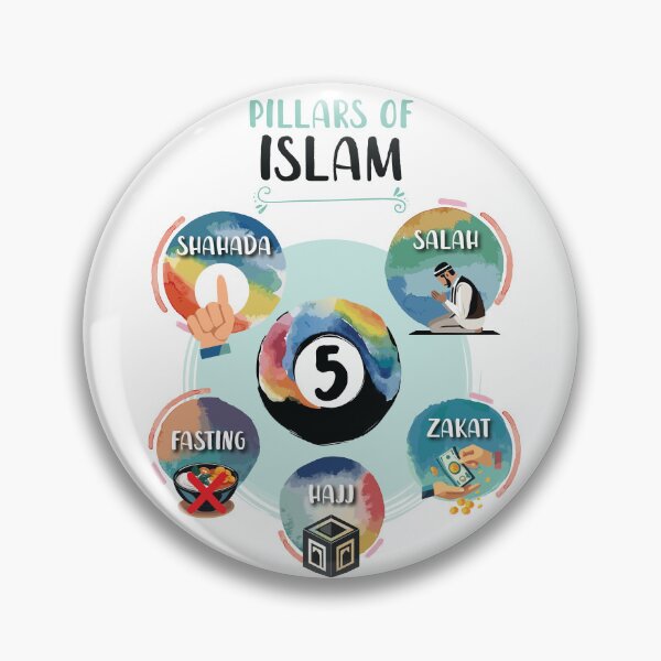 Artikelvorschau, 5 Säulen des Islam - Islamisches Poster, Wandkunst, Shahada, Salah, Fasten, Zakat, Hajj entworfen und verkauft von navitalidesign.
