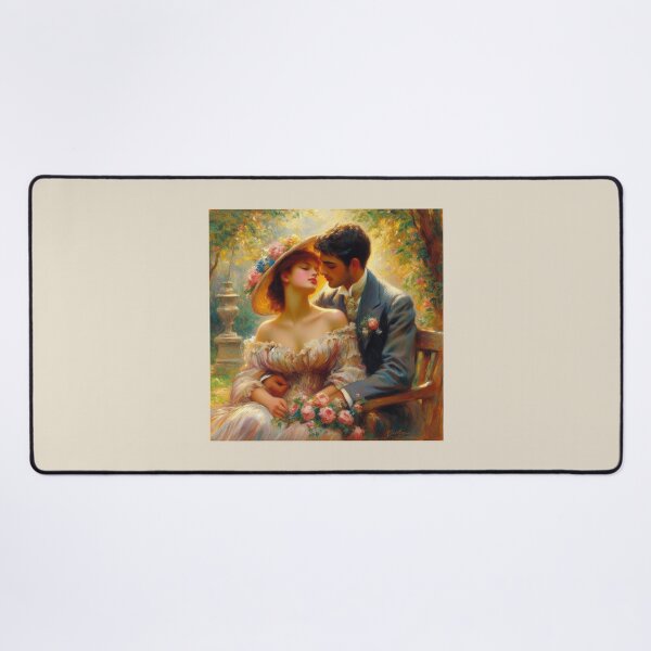 Item preview, Couple in Love Renoir style painting Valentines card designed and sold by ArtUnova.