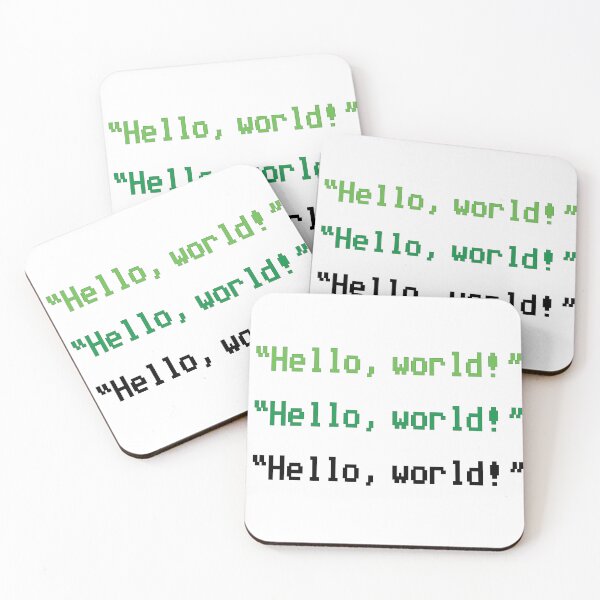 Item preview, hello world code for programmer designed and sold by SayLess Co.