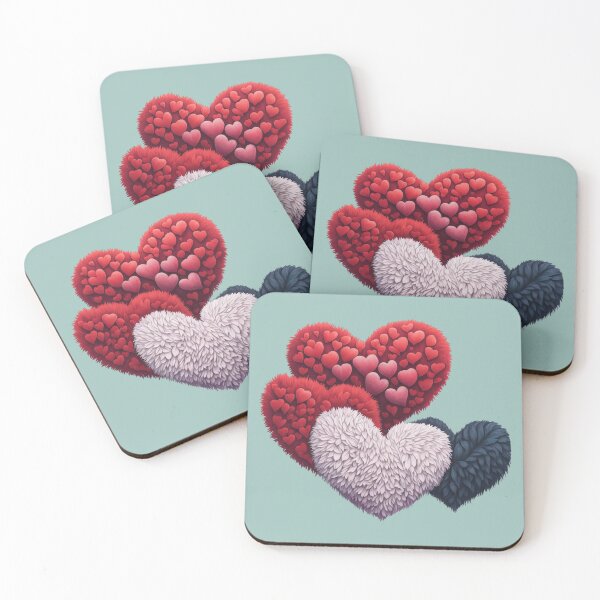 Item preview, Fuzzy Hearts designed and sold by Digiheart.