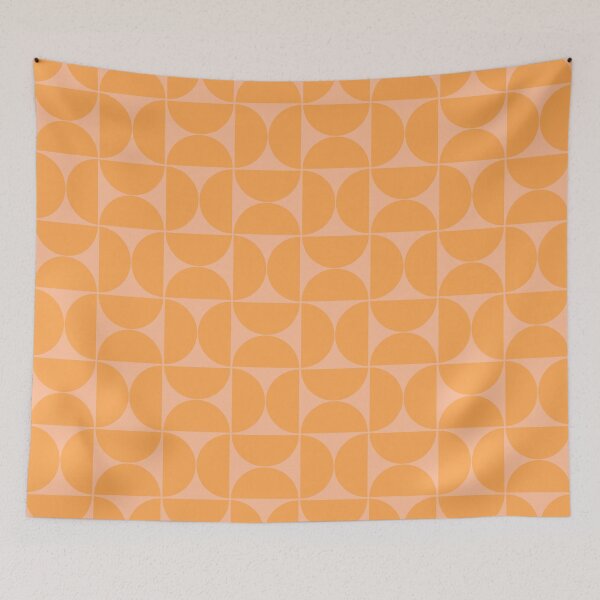Item preview, Mid-Century Modern Pattern No.82 Mini - Peach Fuzz and Blazing Orange designed and sold by Zoltan Ratko.
