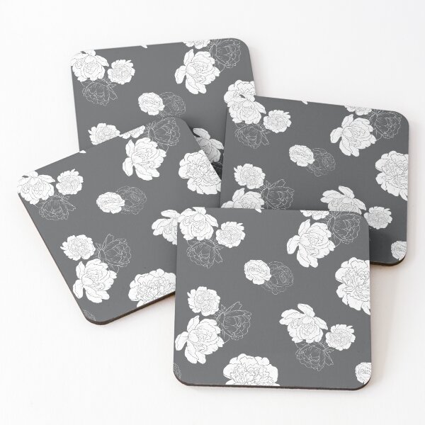 Item preview, Peonies on gray background designed and sold by Erinelyse827.