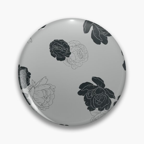 Item preview, Dark Peonies on gray background designed and sold by Erinelyse827.