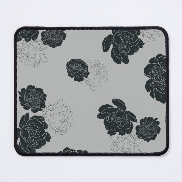 Item preview, Dark Peonies on gray background designed and sold by Erinelyse827.