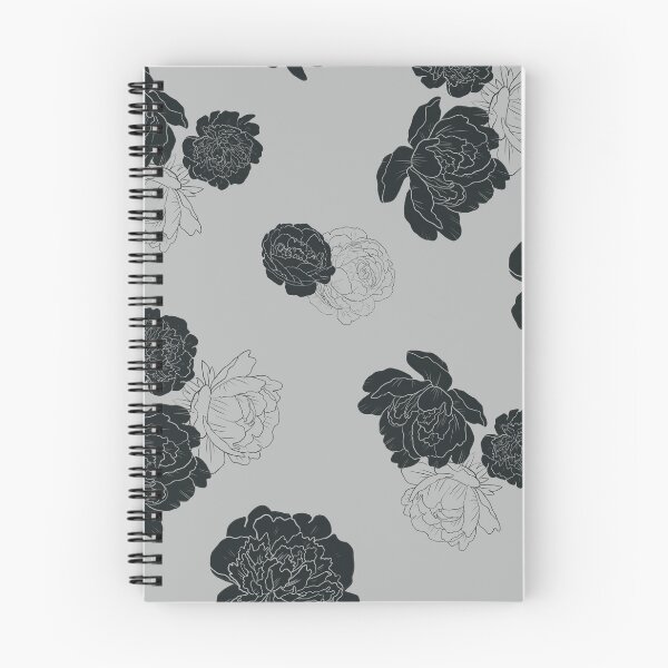 Item preview, Dark Peonies on gray background designed and sold by Erinelyse827.