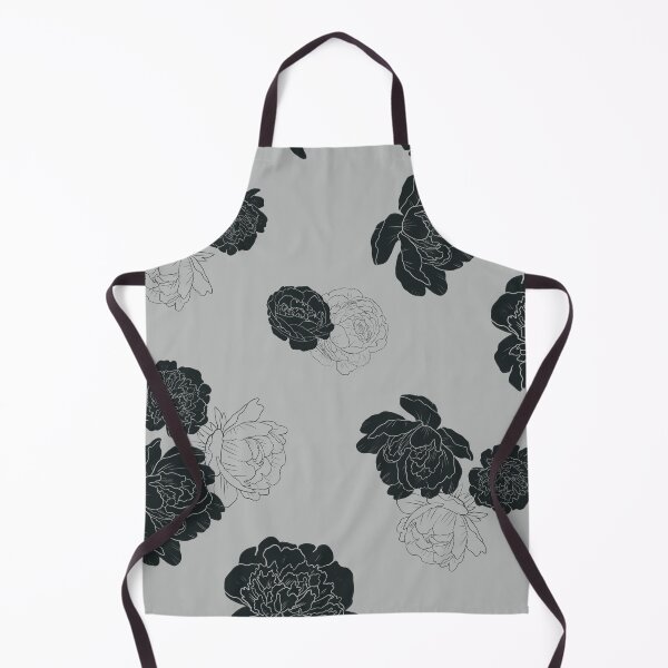 Item preview, Dark Peonies on gray background designed and sold by Erinelyse827.