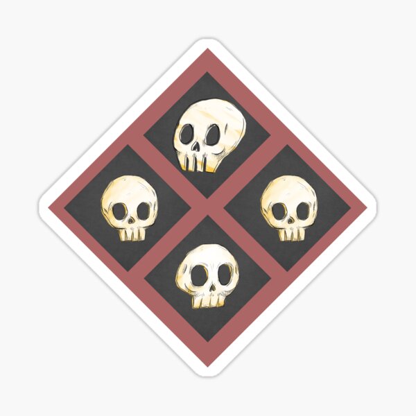 Tiling Skulls 2/4 - Red Sticker