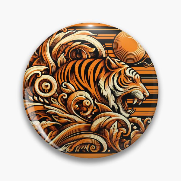 Artikelvorschau, Tiger abstraktes orangefarbenes Design entworfen und verkauft von Alessei.