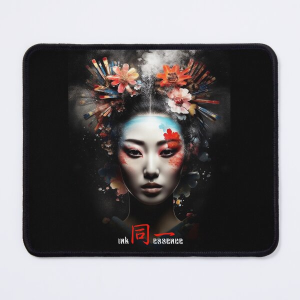 Item preview, Ink Essence - Japanese Aesthetic Surreal Kanji Symbol Painted Face Art 26 designed and sold by MadeByRobots.