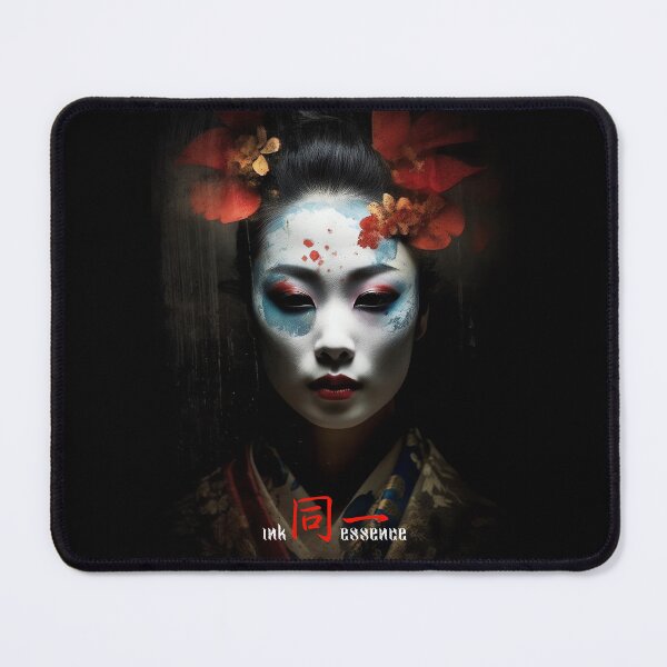 Item preview, Ink Essence - Japanese Aesthetic Surreal Kanji Symbol Painted Face Art 27 designed and sold by MadeByRobots.