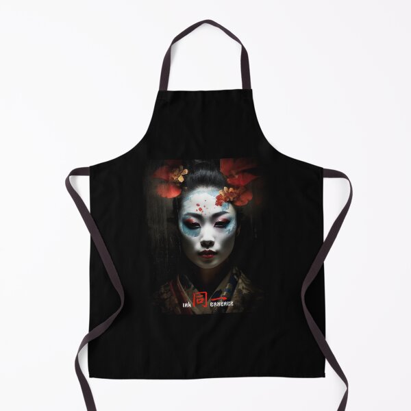 Item preview, Ink Essence - Japanese Aesthetic Surreal Kanji Symbol Painted Face Art 27 designed and sold by MadeByRobots.