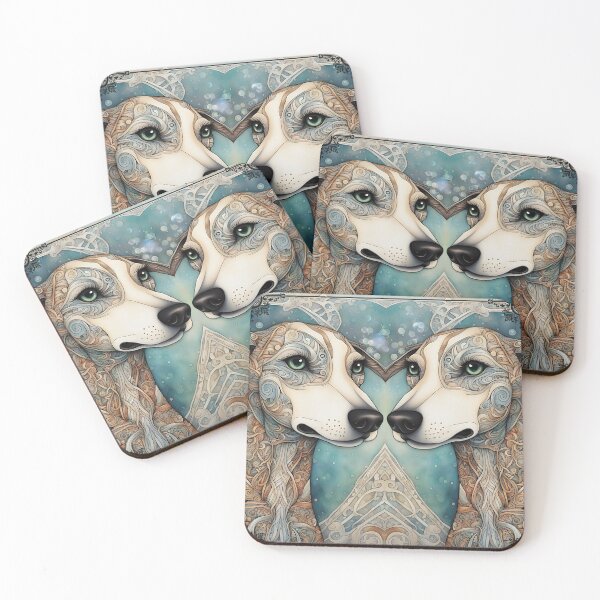 Item preview, Two Gilded Greyhounds  designed and sold by Lisa Marie Mercer.