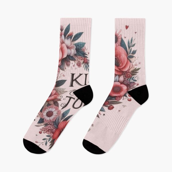Artikelvorschau, Valentinstag: Küss mich heute mit einem Herzen in Blumen entworfen und verkauft von JaroDesign2023.