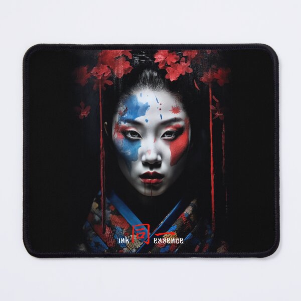 Item preview, Ink Essence - Japanese Aesthetic Surreal Kanji Symbol Painted Face Art 29 designed and sold by MadeByRobots.