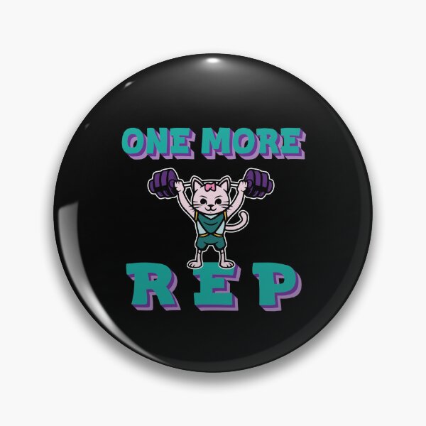 Item preview, One More Rep| Cute bodybuilding kitten | barbell cat | kitten weightlifting | feline fitness designed and sold by themichetti.