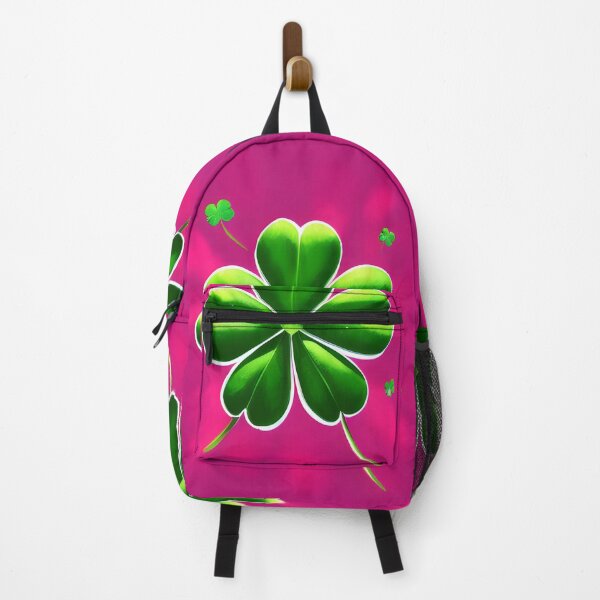 Item preview, Green Clover on Pink Background designed and sold by FamiliarPufferfish.
