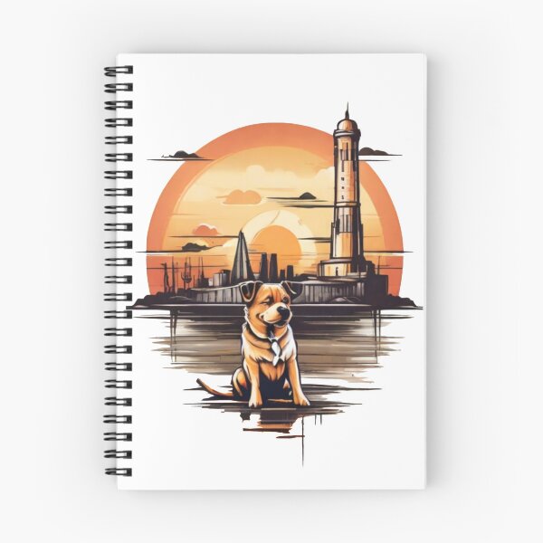 Aperçu de l'œuvre  chien assis à côté d'un phare créée et vendue par Karaz's Animal Kingdom.