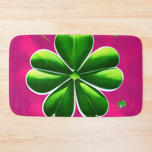 Item preview, Green Clover on Pink Background designed and sold by FamiliarPufferfish.