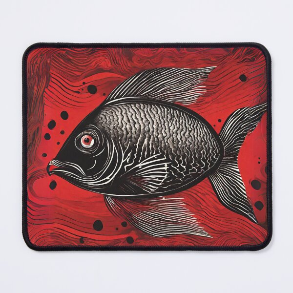 Item preview, Amazing black fish on Red background  designed and sold by Vilemo.