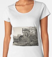 Abandoned Route 66 Paradise Motel Sign Women's Premium T-Shirt