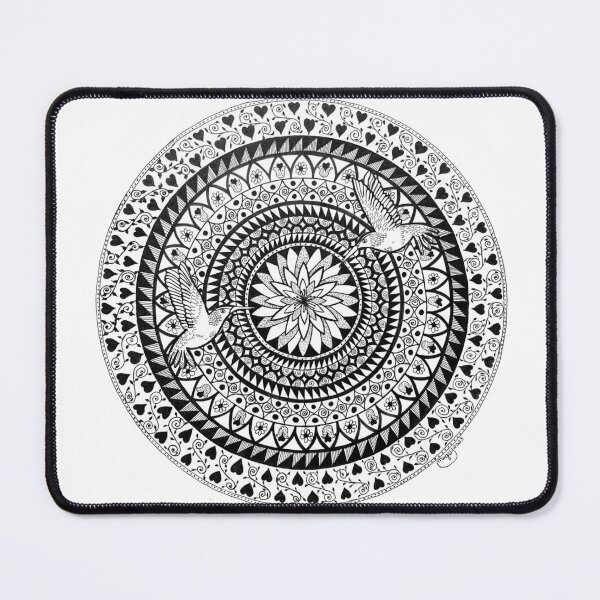 Item preview, Hummingbird and Hearts Mandala designed and sold by Mugsykolb.