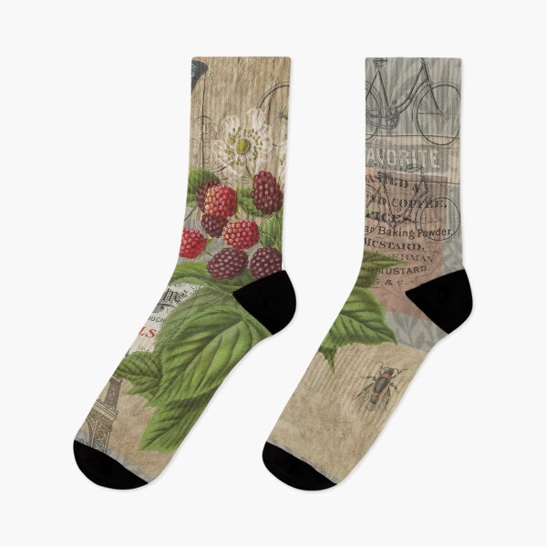 Item preview, Blackberries Floral Garden Flower Butterfly Fruit designed and sold by antiqueart.