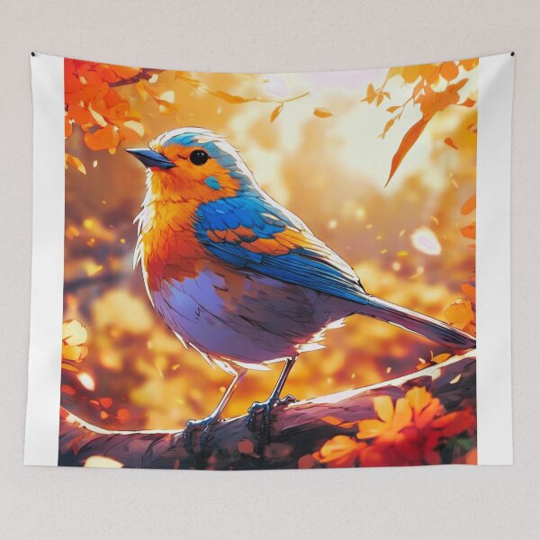 Item preview, Serie BD, oropéndola naranja y azul. designed and sold by janjacbu.