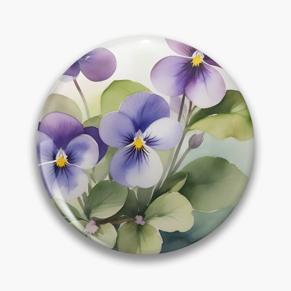 Item preview, Wild violets watercolor designed and sold by IAmagineFR.