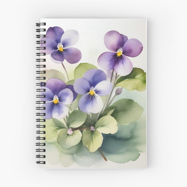Item preview, Wild violets watercolor designed and sold by IAmagineFR.