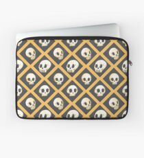 Tiling Skulls 1/4 - Yellow Laptop Sleeve
