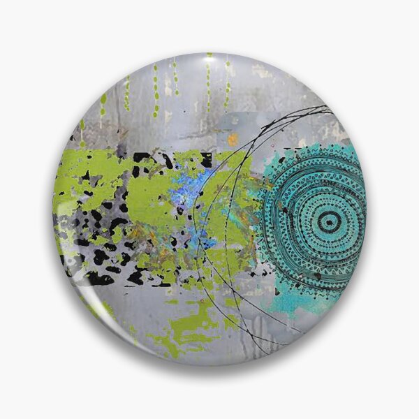 Item preview, Teal Lime Green Black and Grey Abstract Art Collage designed and sold by Sheree Burlington.
