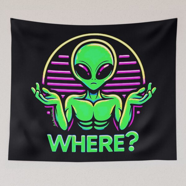 Item preview, Art By Minga Where? Grey Alien Design designed and sold by Artbyminga.