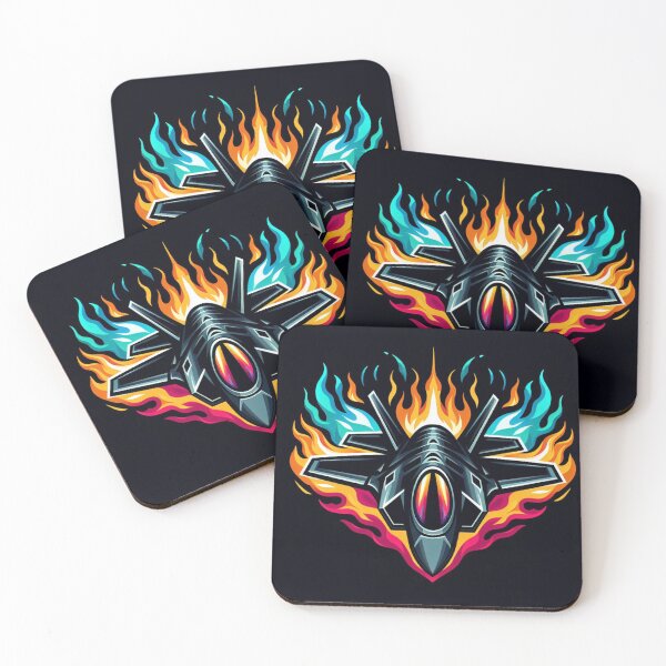 Item preview, F-35 stealth with colorful flames designed and sold by BeztProductz.