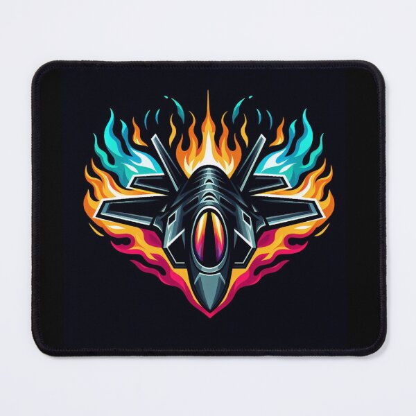 Item preview, F-35 stealth with colorful flames designed and sold by BeztProductz.