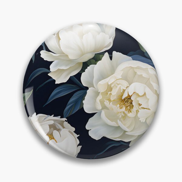 Item preview, White peony flower seamless pattern designed and sold by varinchai.