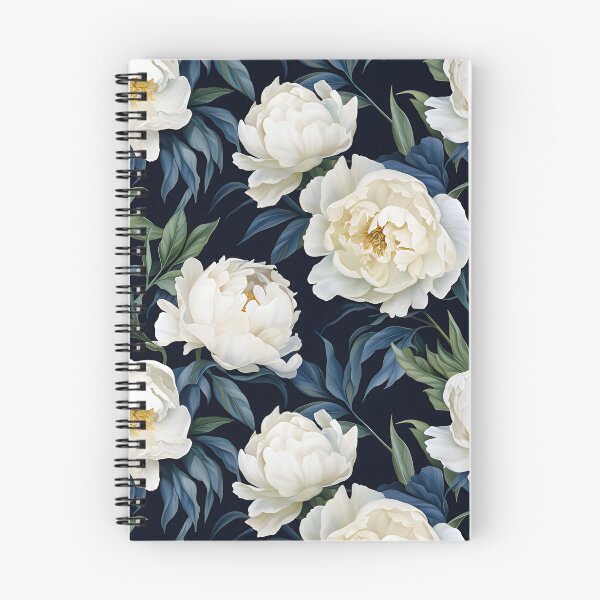 Item preview, White peony flower seamless pattern designed and sold by varinchai.