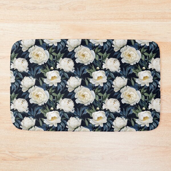 Item preview, White peony flower seamless pattern designed and sold by varinchai.