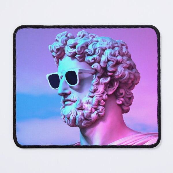 Item preview, Vaporwave Aesthetic Classical Statue with Sunglasses designed and sold by kneilingprints.