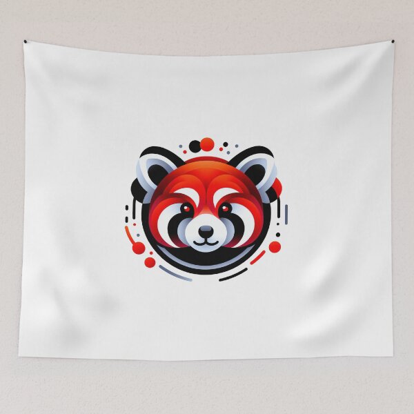 Item preview, Elegance in Red: Elegant Panda Portrait designed and sold by Mechanical-Artt.