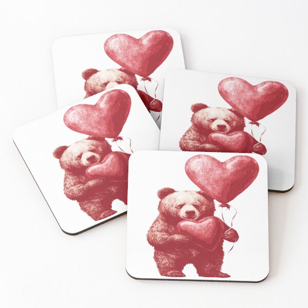 Item preview, Bear with the Heart Balloons designed and sold by kinpirks.