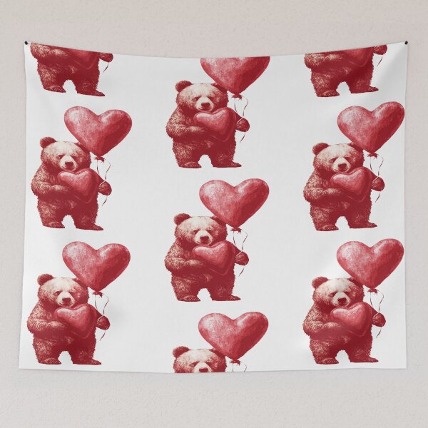 Item preview, Bear with the Heart Balloons designed and sold by kinpirks.