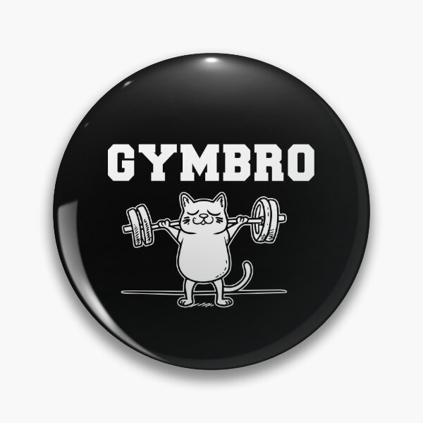 Item preview, GYMBRO | bodybuilding cat | barbell cat | cat weightlifting | Push harder than yesterday designed and sold by themichetti.