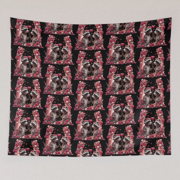 Item preview, Couple Raccoons With Heart  In Love designed and sold by BotunPeony.