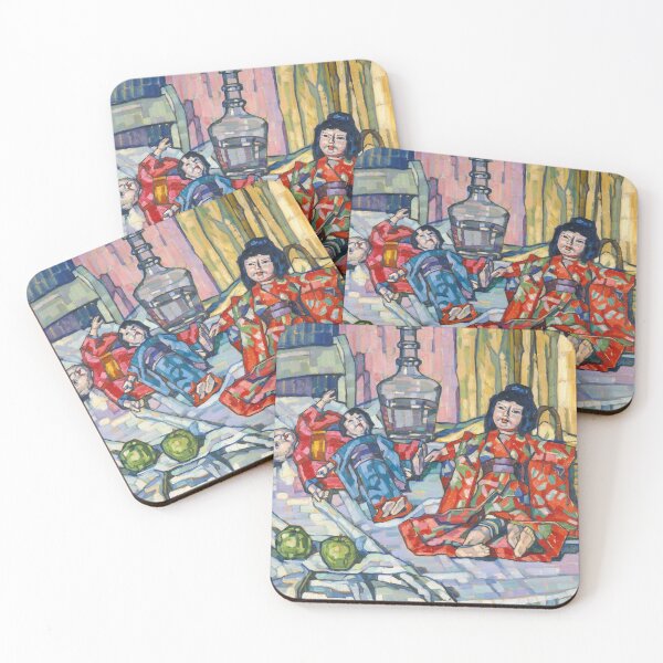 Item preview, Eugenie Bandell, Japanese Dolls with Apples, 1915 designed and sold by Mauswohn.