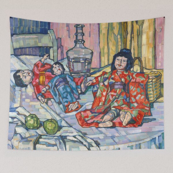 Item preview, Eugenie Bandell, Japanese Dolls with Apples, 1915 designed and sold by Mauswohn.