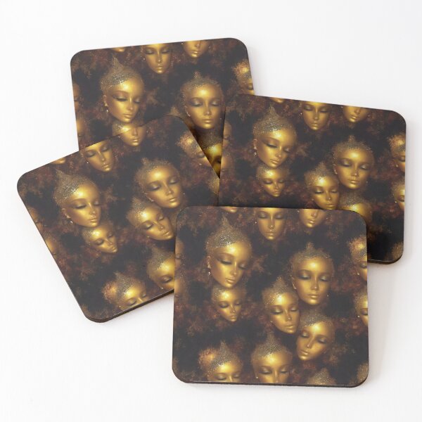 Item preview, Gleaming Faces: A Golden Kaleidoscope designed and sold by ZION-E-Store.