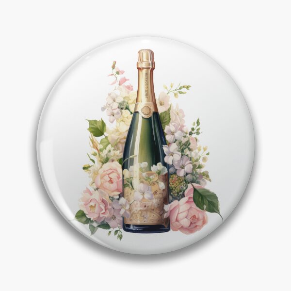 Item preview, Wine with aesthetic pink flowers designed and sold by ArtemisDesignss.